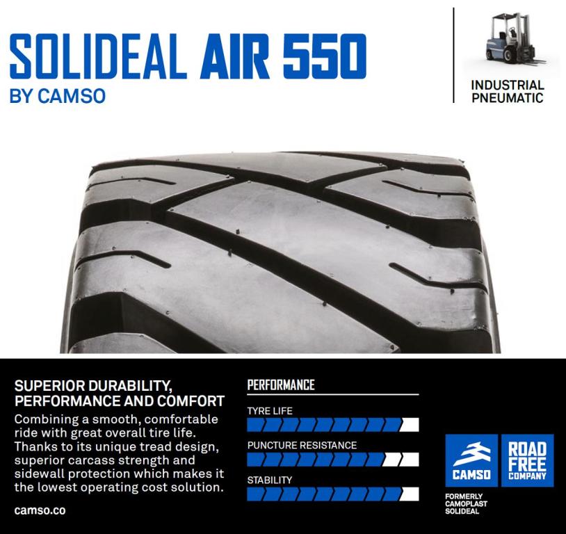 Solideal AIR 550 - nowość do wózków widłowych od Camso!
